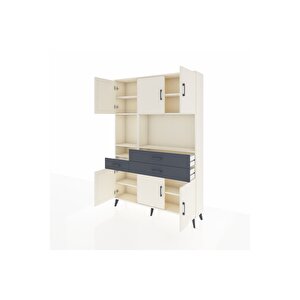 Arges Dolap 9 Raflı 3 Çekmeceli 6 Kapaklı 132x30x195 Aytaşı-aytaşı/antrasit