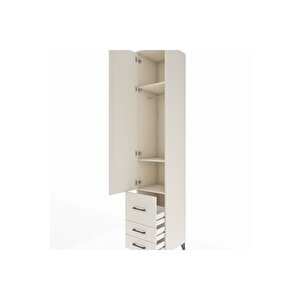 Hyperion Dolap 3 Raflı 3 Çekmeceli Tek Askılı 44x44x243 Aytaşı-aytaşı