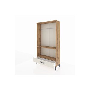 Arges Dolap 2 Raflı Tek Çekmeceli Tek Askılı 88x30x163 Çam-aytaşı