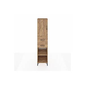 Hyperion Dolap 4 Raflı 2 Çekmeceli Tek Kapaklı 44x44x195 Çam-çam