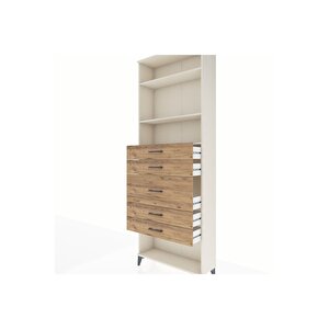 Arges Dolap 3 Raflı 5 Çekmeceli 88x30x243 Aytaşı-çam