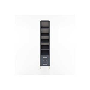 Hyperion Dolap 5 Raflı 3 Çekmeceli 44x44x221 Antrasit-antrasit