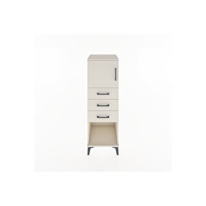 Hyperion Dolap Tek Raflı 3 Çekmeceli Tek Kapaklı 44x44x134 Aytaşı-aytaşı