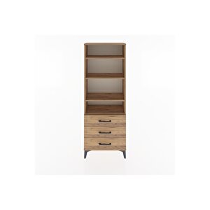 Arges Dolap 4 Raflı 3 Çekmeceli 60x30x163 Çam-çam