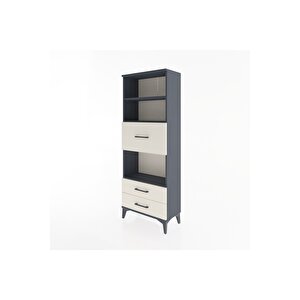 Arges Dolap 3 Raflı 3 Çekmeceli 60x30x163 Antrasit-aytaşı