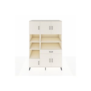 Kronos Dolap 10 Raflı Tek Çekmeceli 6 Kapaklı 132x59x195 Aytaşı-aytaşı/aytaşı