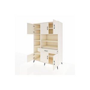 Kronos Dolap 10 Raflı Tek Çekmeceli 6 Kapaklı 132x59x195 Aytaşı-aytaşı/aytaşı