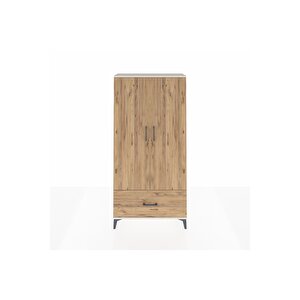 Arges Dolap 4 Raflı Tek Çekmeceli 2 Kapaklı 88x30x182 Aytaşı-çam