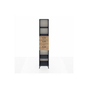 Arges Dolap 3 Raflı 3 Çekmeceli 44x30x221 Antrasit-çam