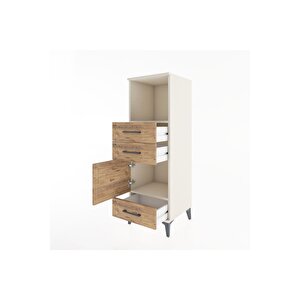 Hyperion Dolap 2 Raflı 3 Çekmeceli Tek Kapaklı 44x44x134 Aytaşı-çam
