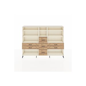 Arges Dolap 8 Raflı 7 Çekmeceli  220x30x163 Aytaşı-aytaşı/çam