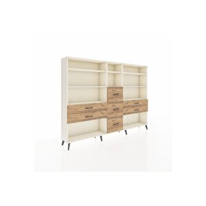 Arges Dolap 8 Raflı 7 Çekmeceli  220x30x163 Aytaşı-aytaşı/çam