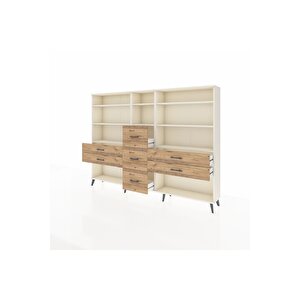 Arges Dolap 8 Raflı 7 Çekmeceli  220x30x163 Aytaşı-aytaşı/çam