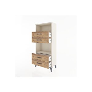 Hyperion Dolap 2 Raflı 4 Çekmeceli 60x44x134 Aytaşı-çam