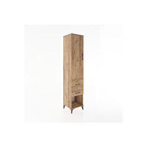 Hyperion Dolap 2 Raflı 2 Çekmeceli Tek Askılı 44x44x221 Çam-çam