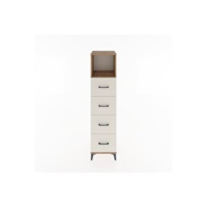 Hyperion Dolap Tek Raflı 4 Çekmeceli 44x44x182 Çam-aytaşı