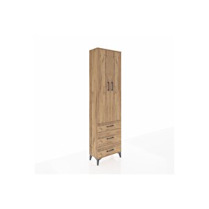 Arges Dolap 2 Raflı 3 Çekmeceli Tek Askılı 60x30x221 Çam-çam