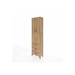 Arges Dolap 2 Raflı 3 Çekmeceli Tek Askılı 60x30x221 Çam-çam