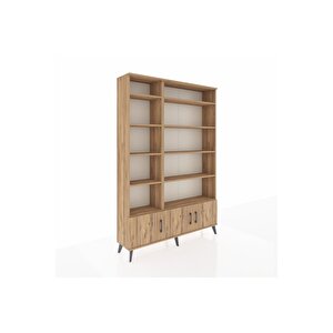 Arges Gardrop 10 Raflı 3 Kapaklı 132x30x195 Çam-çam