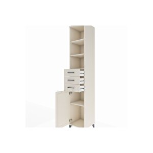 Hyperion Dolap 4 Raflı 3 Çekmeceli Tek Kapaklı 44x44x243 Aytaşı-aytaşı