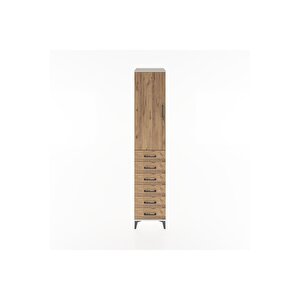 Hyperion Dolap 2 Raflı 6 Çekmeceli Tek Askılı 44x44x221 Aytaşı-çam
