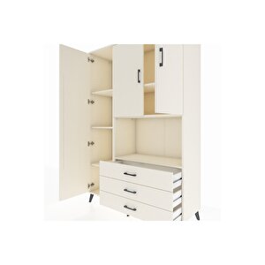 Hyperion Gardrop 6 Raflı 3 Çekmeceli 3 Kapaklı 132x44x195 Aytaşı-aytaşı