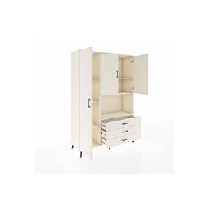 Hyperion Gardrop 6 Raflı 3 Çekmeceli 3 Kapaklı 132x44x195 Aytaşı-aytaşı