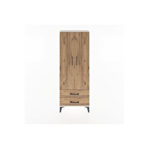Arges Dolap 2 Raflı 2 Çekmeceli Tek Askılı 60x30x163 Aytaşı-çam
