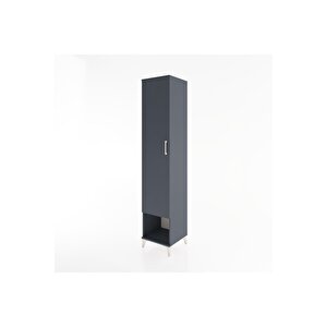 Hyperion Dolap 5 Raflı Tek Kapaklı 44x44x221 Antrasit-antrasit