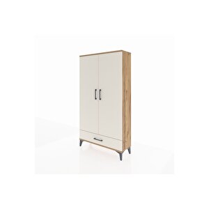 Arges Dolap 2 Raflı Tek Çekmeceli Tek Askılı 88x30x163 Çam-aytaşı