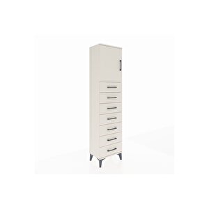 Arges Dolap 2 Raflı 7 Çekmeceli Tek Kapaklı 44x30x182 Aytaşı-aytaşı