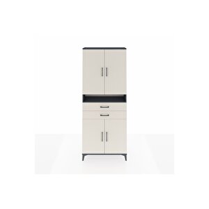 Arges Dolap 5 Raflı 2 Çekmeceli 4 Kapaklı 88x30x221 Antrasit-aytaşı