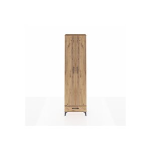 Arges Dolap 5 Raflı Tek Çekmeceli 2 Kapaklı 60x30x221 Çam-çam