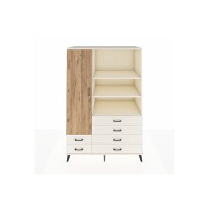 Kronos Dolap 7 Raflı 6 Çekmeceli Tek Kapaklı  132x59x195 Aytaşı-çam/aytaşı