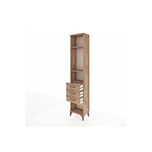 Arges Dolap 3 Raflı 3 Çekmeceli 44x30x221 Çam-çam