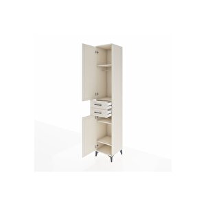 Hyperion Dolap 4 Raflı 2 Çekmeceli Tek Askılı 44x44x243 Aytaşı-aytaşı