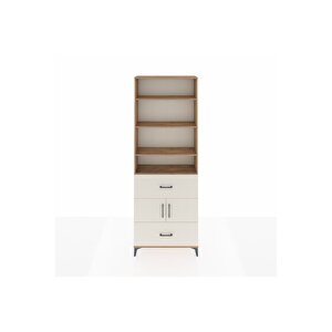 Arges Dolap 5 Raflı 2 Çekmeceli 2 Kapaklı 88x30x243 Çam-aytaşı