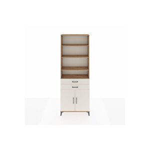 Arges Dolap 5 Raflı 2 Çekmeceli 2 Kapaklı 88x30x243 Çam-aytaşı