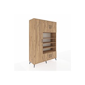 Hyperion Gardrop 10 Raflı 5 Kapaklı 132x44x195 Çam-çam