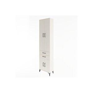 Arges Dolap 5 Raflı 2 Çekmeceli 4 Kapaklı 60x30x243 Aytaşı-aytaşı