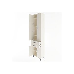Arges Dolap 5 Raflı 2 Çekmeceli 4 Kapaklı 60x30x243 Aytaşı-aytaşı