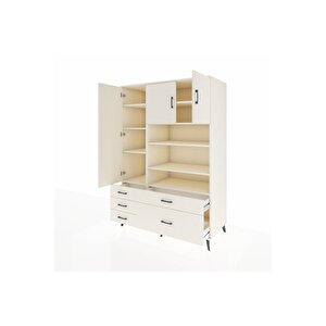 Kronos Dolap 9 Raflı 5 Çekmeceli 3 Kapaklı 132x59x195 Aytaşı-aytaşı/aytaşı