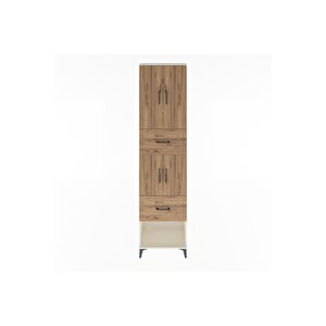 Arges Dolap 5 Raflı 2 Çekmeceli 4 Kapaklı 60x30x243 Aytaşı-çam