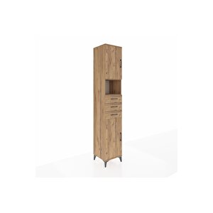 Hyperion Dolap 4 Raflı 3 Çekmeceli 2 Kapaklı 44x44x243 Çam-çam