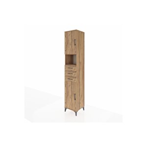 Hyperion Dolap 4 Raflı 3 Çekmeceli 2 Kapaklı 44x44x243 Çam-çam