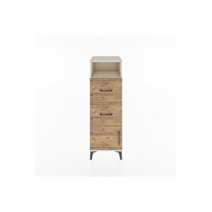 Hyperion Dolap Tek Raflı 2 Çekmeceli Tek Kapaklı 44x44x134 Aytaşı-çam