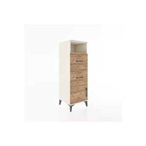 Hyperion Dolap Tek Raflı 2 Çekmeceli Tek Kapaklı 44x44x134 Aytaşı-çam