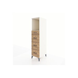 Kronos Dolap Tek Raflı 4 Çekmeceli 44x59x182 Aytaşı-çam