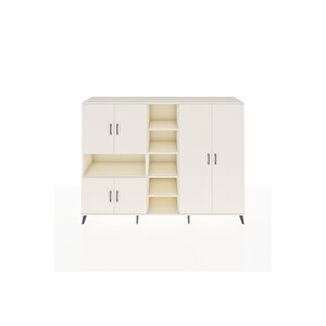 Hyperion Dolap 13 Raflı 6 Kapaklı 220x44x163 Aytaşı-aytaşı