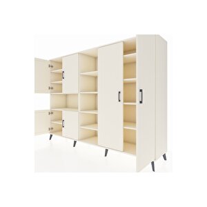 Hyperion Dolap 13 Raflı 6 Kapaklı 220x44x163 Aytaşı-aytaşı